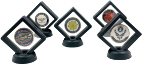 Wholesale 3D floating challenge coin displays