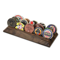 manufacturer custom dark wooden coin display