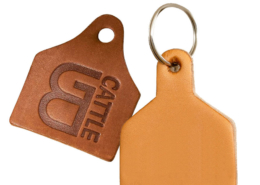 カスタムレザー牛タグキーホルダー & 卸売牛耳タグ
