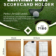 wholesale custom golfer scorecard holder gift PU leather golf card holder