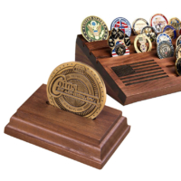custom made wooden challenge coin display holder