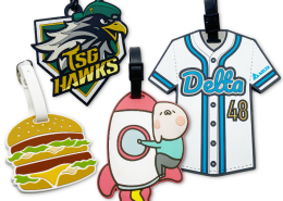 promotional custom logo rubber PVC luggage tags