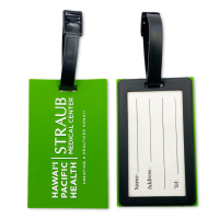 custom logo ABS plastic 2D rubber logo luggage tag