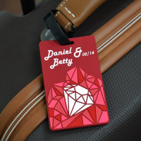 custom rubber wedding luggage tag souvenir