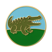 custom soft enamel cute crocodile golf ball marker