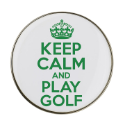 custom logo printed golf ball marker with epoxy dome cover