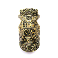 custom logo curved bike tube headbadge