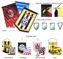 manufacturer custom design wholesale sports club pennants