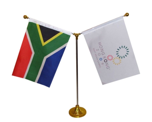 wholesale double table flag stand