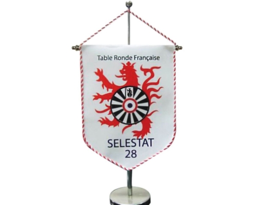 custom logo mini pennant with table stand