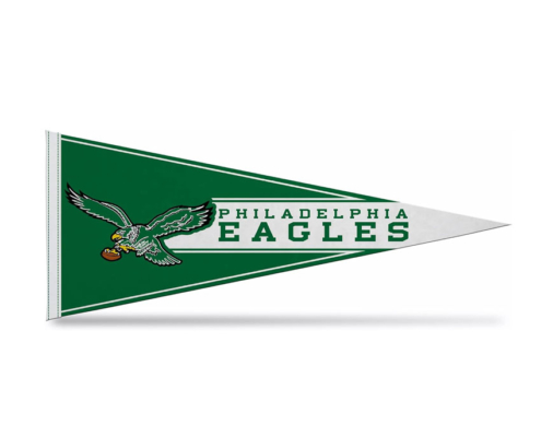 custom football sport team support giveaway pennant flag