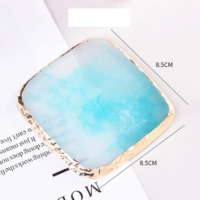 wholesale beautiful faux resin agate stone piece square coaster