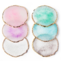 wholesale promotional agate stone piece coasters