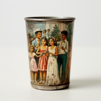 custom vintage metal wine shot glass
