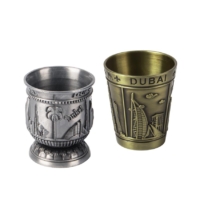 wholesale souvenir metal wine holder shot glasses