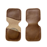 wholesale custom leather coin sleeve holders