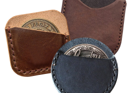 manufacturer custom leather challenge coin pouch holders