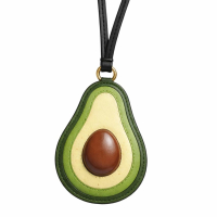 Manufacturer Customized Avocado Leather Bag Charm Purse Charm Keyring