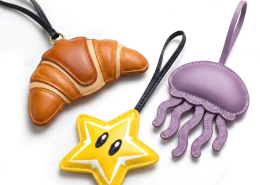 manufacture custom stuffed fashion branded giveaway leather bag charms wholesale