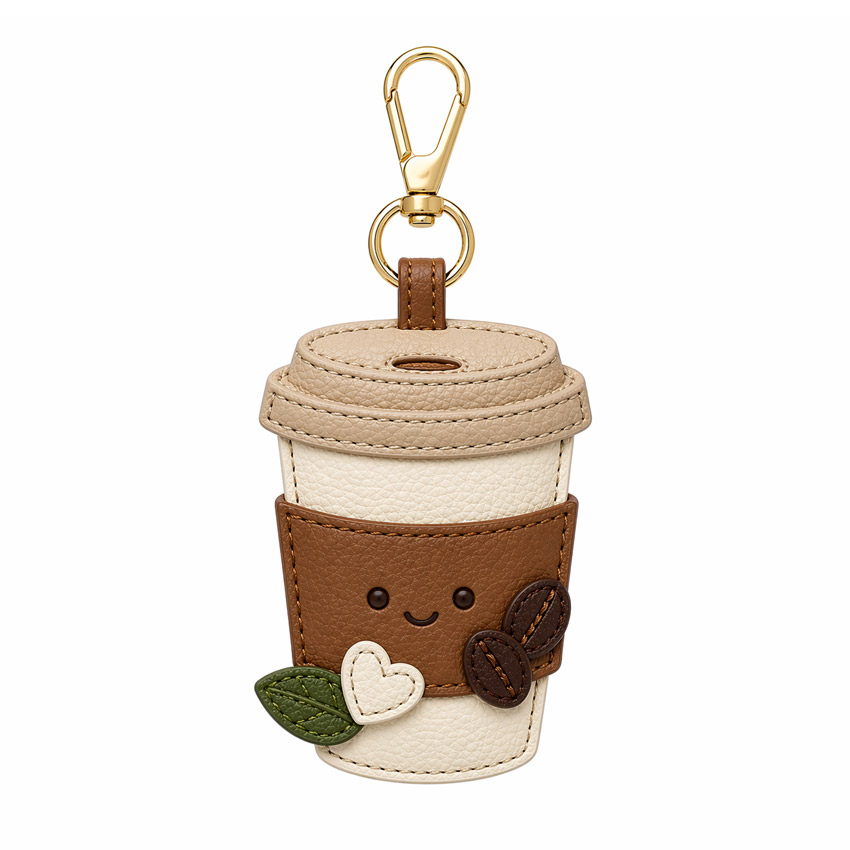PU Leather Coffee Cup Bag Pendant Keychain Custom Logo Manufacturer PU Leather Coffee Cup Bag Pendant Keychain Custom Logo Manufacturer