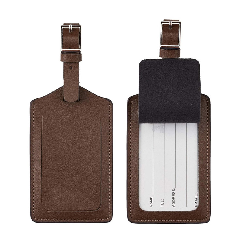 wholesale custom leather privacy luggage tags