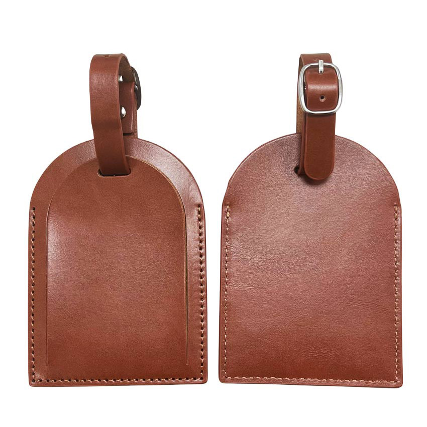 custom branded faux leather luggage tags