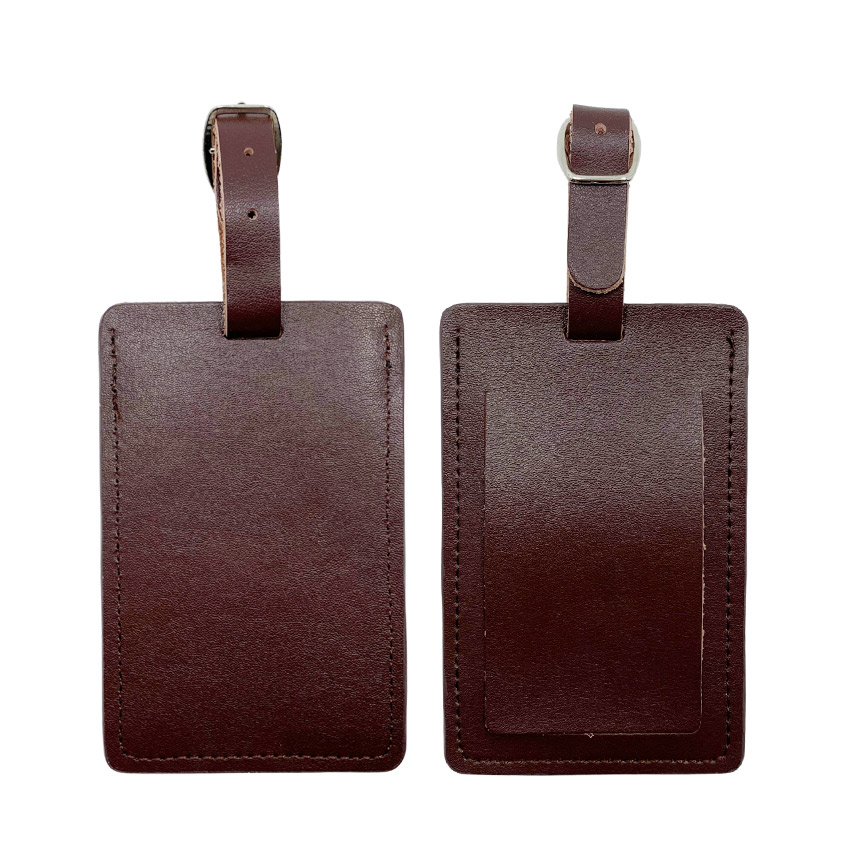 wholesale custom logo genuine leather luggage tag