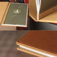 Personalized Leather Menu Cover with Screw Post Binding Manufacturer