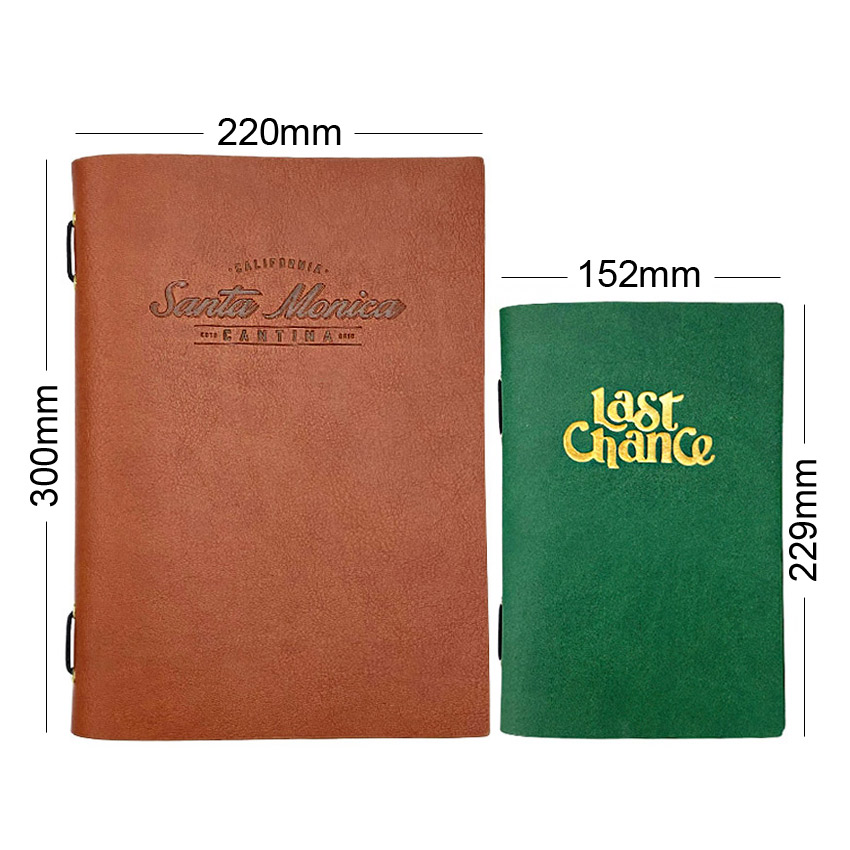 Custom A4/A5 Leather Restaurant Menu Covers