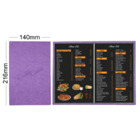 Customized Ostrich Texture Faux Leather Menu Cover