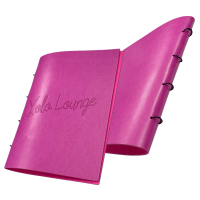 Wholesale custom debossed logo leather menu holder