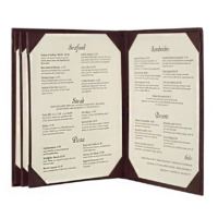 Custom Made Corner Mounted Leather Menu Cover