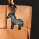 Wholesale custom made high quality leather horse bag charm tag