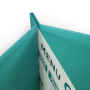 Magnets hidden inside the front and back spine for Leather Menu Cover Book