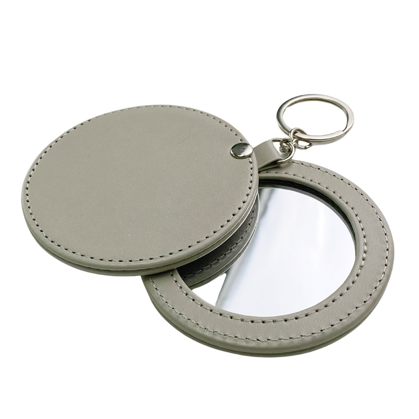 wholesale custom logo compact mirror bag keychain