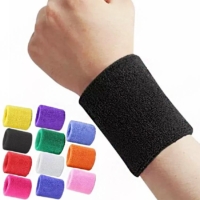 wholesale blank terry cloth cotton sweatband wristbands