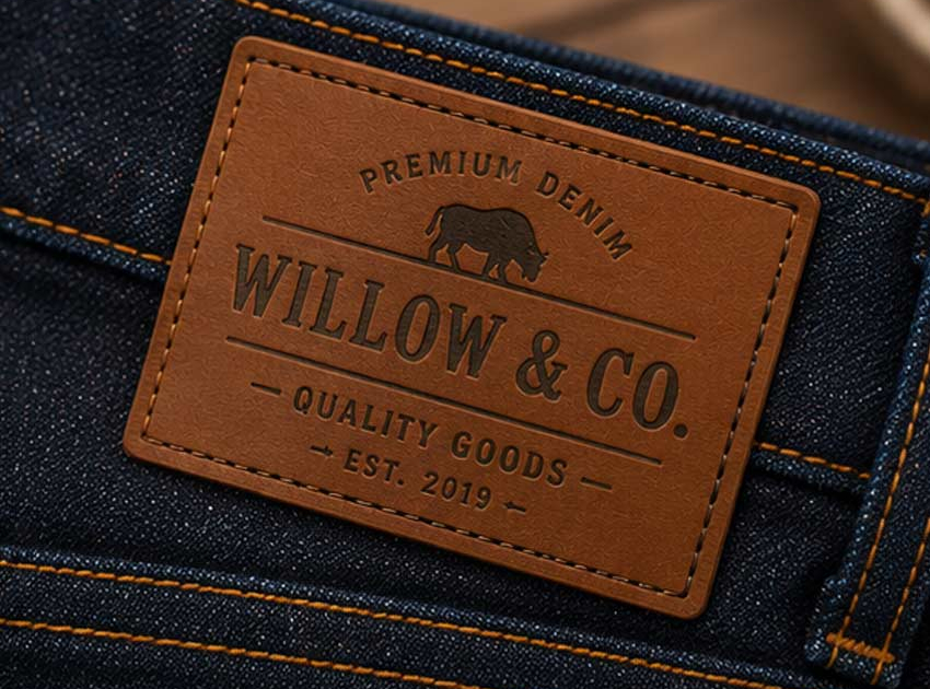 Manufacturer custom logo PU leather patches for jeans Manufacturer custom logo PU leather patches for jeans