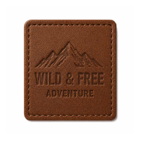 manufacturer custom debossed logo leather patch and label