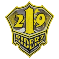 custom made large iron on rider embroidery patch
