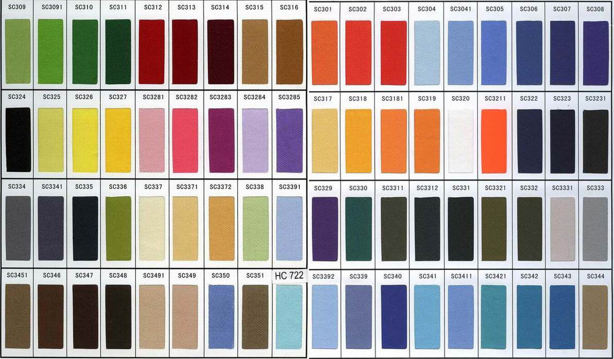 various twill colors for custom embroidery patch