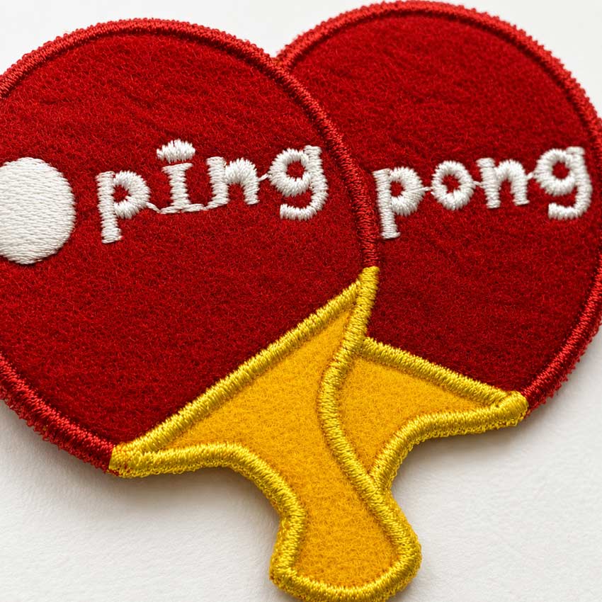 custom shaped novelty felt embroidered patch
