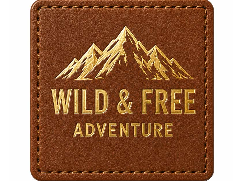 personalized leather patch and logo with gold foil printing personalized leather patch and logo with gold foil printing