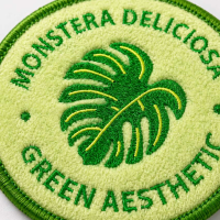 custom embroidery patch on fuzzy plush fabric base wholesale