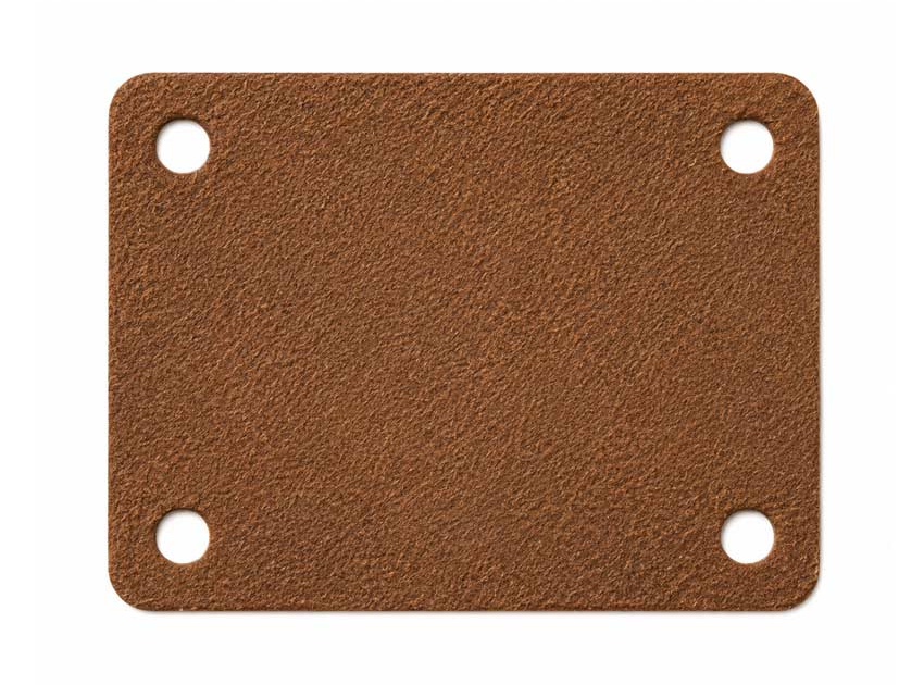 Custom leather patch with sewing holes for handmade labels Custom leather patch with sewing holes for handmade labels