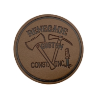 Custom private LOGO embossed leather patches