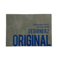 custom logo PU leather jeans patches