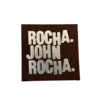 custom faux leather labels with foil stamping