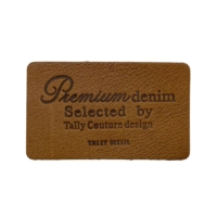 Custom Logo Design Clothing Embossed Logo Leather Label