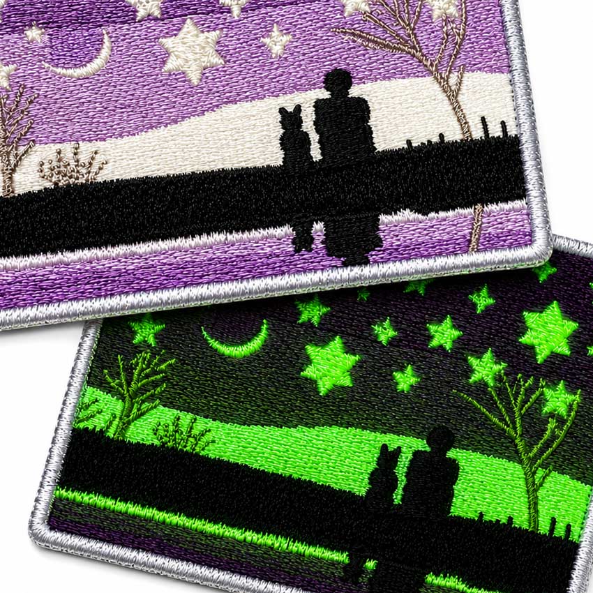 custom logo glow in the dark patch