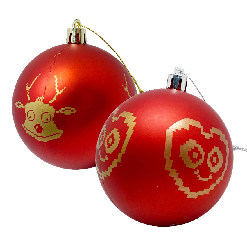 Custom Electroplated PP Plastic Christmas Balls